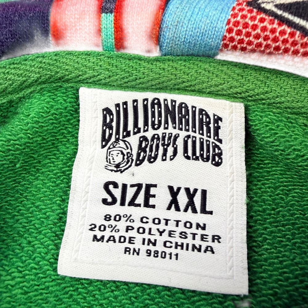 Billionaire Boys Club Green Astronaut Patchwork Hoodie Men's Size XXL - Picture 8 of 10